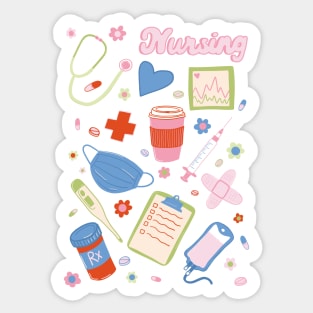 Nursing things Sticker